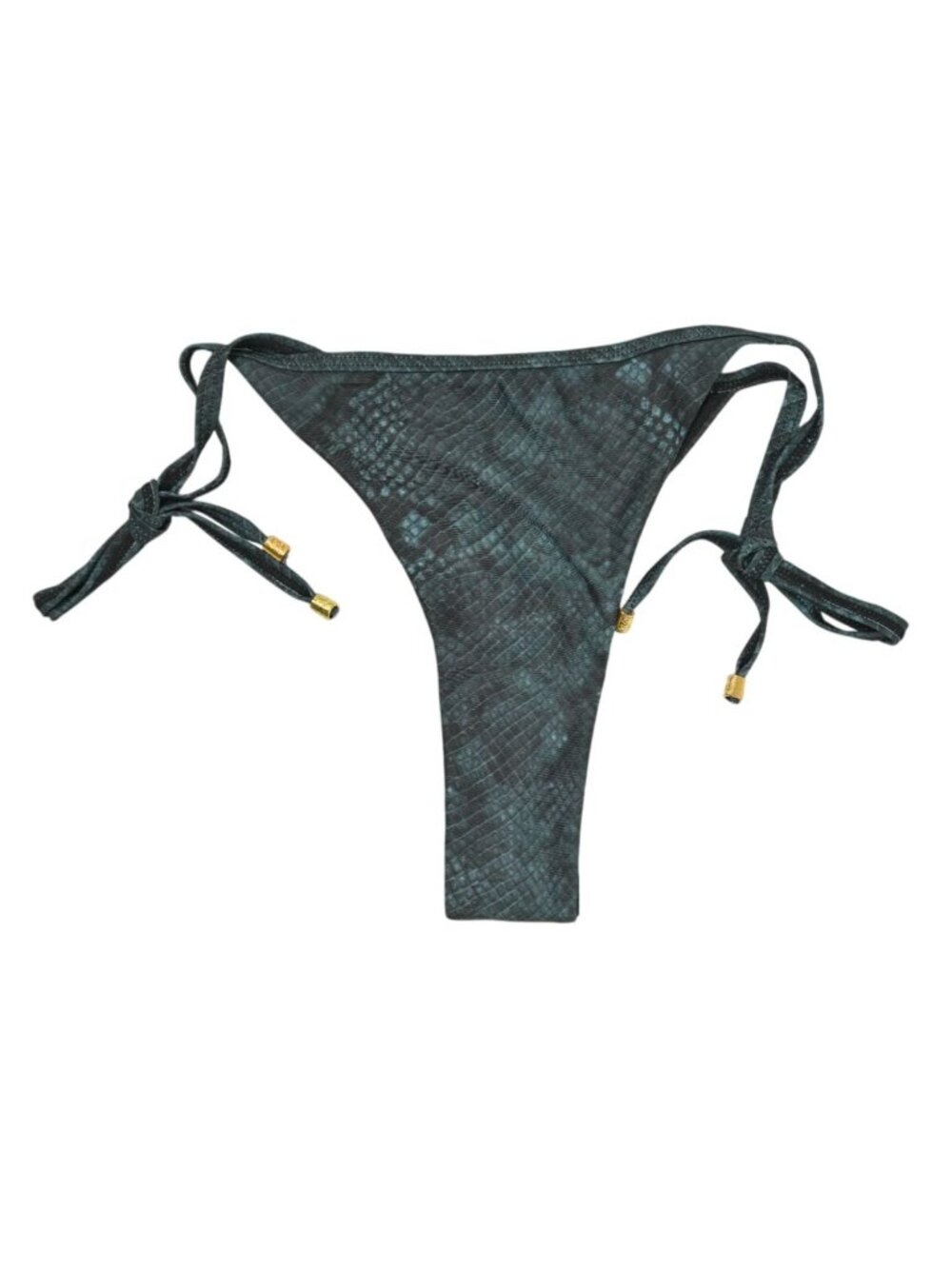 Orphe Jade Bikini Bottoms in Dark Green Crocodile